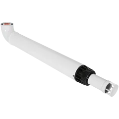 Комплект традиционного дымохода ROMMER АНТИЛЕД D60/100, L1000 (Baxi (кроме ECO Nova/Classic), Haier, Viessmann, Kiturami, Mizudo, Oasis) хомут в комплекте