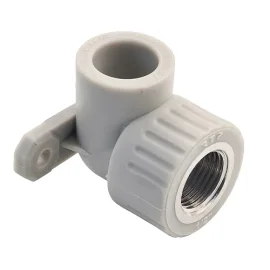 Угольник комбинированный с креплением PPR внутренняя резьба 20х 1/2,  серый, РТП