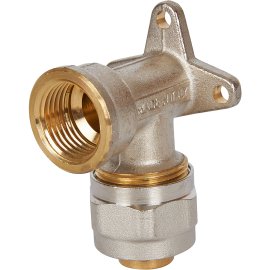 Угольник STOUT настенный с креплением 1/2 х20 для металлопластиковых труб винтовой, SFS-0008-001220