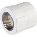 Муфта комбинированная Политэк 32х3/4 внутр. резьба для полипропиленовых труб под сварку (цвет белый), 9100003234