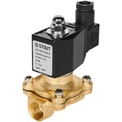 Клапан соленоидный (электромагнитный) STOUT прямого действия НЗ 220В G1/2 SSV-0010-220015
