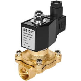Клапан соленоидный (электромагнитный) STOUT прямого действия НЗ 220В G1/2 SSV-0010-220015