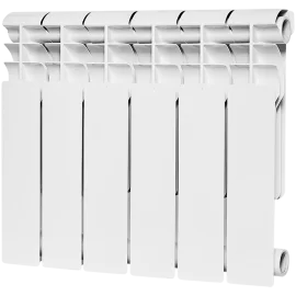 Радиатор биметаллический ROMMER Profi BM 350 6 секций боковое подключение (BI350-80-80-130) (RAL9016), RBM-1210-035006