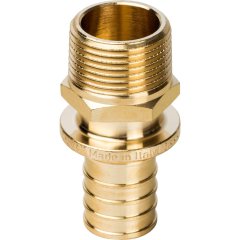 Переходник STOUT с наружной резьбой 25xR 3/4 для труб из сшитого полиэтилена аксиальный