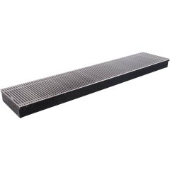 Внутрипольный конвектор STOUT SCN-1100 80х300х1400 (Решётка роликовая) правое подключение, SCN-1100-0830140