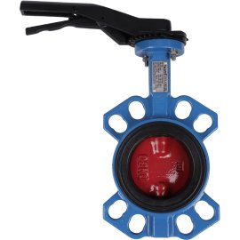 Затвор дисковый поворотный межфланцевый Tecofi Tecfly с ручкой, корпус и диск ковкий чугун, манжета EPDM, PN16, DN 80, VPI4448-02EP0080