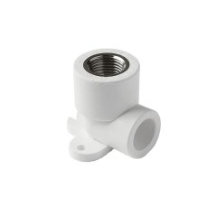 Угольник Pro Aqua d=25-1/2 PP-R с креплением комбинированный ВР Белый, PA28012P