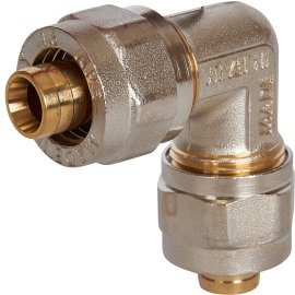 Угольник STOUT  90° 16х16 для металлопластиковых труб винтовой, SFS-0003-001616