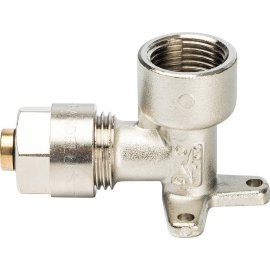 Уголок 90 с креплением Prandelli Multyrama (16х2,0х1/2) для металлопластиковых труб винтовой, 103.10.51.6