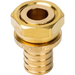 Переходник STOUT с накидной гайкой 20xG 1/2 для труб из сшитого полиэтилена аксиальный