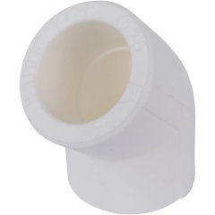 Угольник Kalde d=20 45* для полипропиленовых труб под сварку (цвет белый)