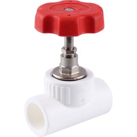 Вентиль Kalde d=25 для полипропиленовых труб под сварку (цвет белый), 3242-vlf-250000