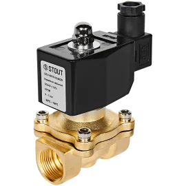 STOUT Клапан соленоидный (электромагнитный) прямого действия НЗ 24В G3/4 SSV-0010-024020