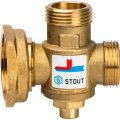 Термостатический смесительный клапан STOUT G 1 М-G 1 1/2F-G 1 M   60°С