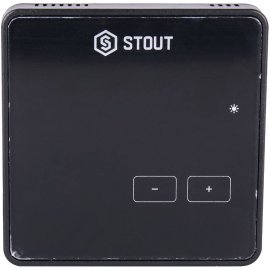 Беспроводной комнатный регулятор STOUT R-8z, черный, STE-0101-008004