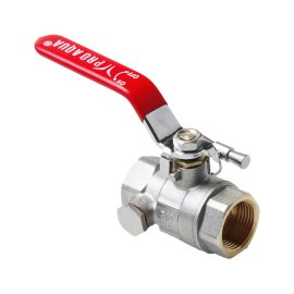 Кран шаровой полнопроходной Pro Aqua D 1/2 с дренажом и воздухоотводчиком, ручка-рычаг, В-В, FWL59-F15-F15s