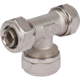 Тройник переходной TIEMME (20.2х26.3х20.2) для металлопластиковых труб винтовой, 1600089