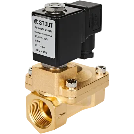 Клапан соленоидный (электромагнитный) STOUT непрямого (пилотного) действия НЗ 220В G3/4 SSV-0030-220020