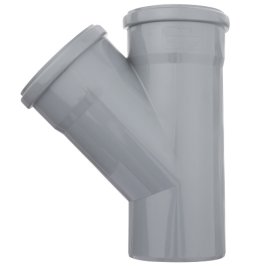 Тройник ВК ПП 110/110х45, серый,РТП