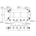 Модульный коллектор GIDRUSS MK-250-3x25 (до 250 кВт, 2 магистр. подкл. G 2, 3 контура G 1 вверх или вниз)