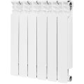 Радиатор биметаллический STOUT Space 500 6 секций боковое подключение RAL9016, SRB-0310-050006