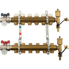 Коллектор в сборе на 6 выходов TIEMME 1х3/4 ЕК, 3870007(3875G060506)