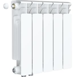 Радиатор биметаллический RIFAR BASE VENTIL 350 5 секции BVRL нижнее правое подключение (белый RAL 9016), 1RB35.VС-5