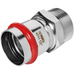 Переходник-НР ROMMER 42х1 1/2 из нержавеющей стали прессовой