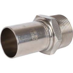 Вставка переходная НПр-НР ROMMER 35х1 1/4 из нержавеющей стали прессовой, RSS-0024-035114
