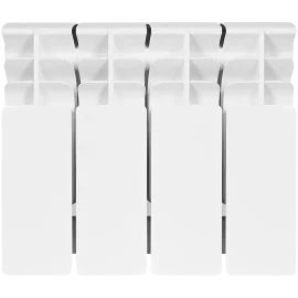 Радиатор биметаллический STOUT TITAN 200 4 секций боковое подключение (белый RAL 9016), SRB-3310-020004