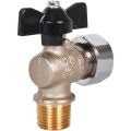 Кран шаровой STOUT 1/2x3/4 с накидной гайкой угловой, НР/накидная гайка, ручка бабочка, SVB-0010-001520