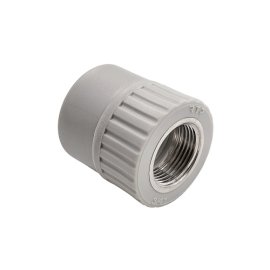 Муфта комбинированная PPR внутренняя резьба 32х 3/4,  серый, РТП