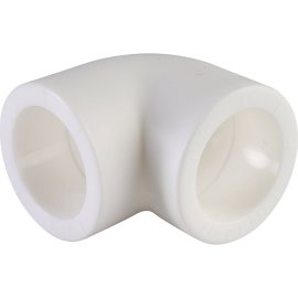 Угольник Политэк d=32 90* для полипропиленовых труб под сварку (цвет белый), 9000000332