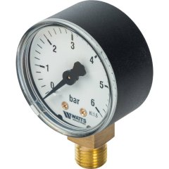 Манометр радиальный WATTS 50мм 1/4 давление 6 бар