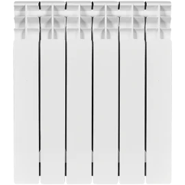 Радиатор биметаллический STOUT TITAN 500 6 секций боковое подключение (белый RAL 9016), SRB-3310-050006