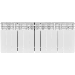 Радиатор биметаллический STOUT TITAN 350 13 секций боковое подключение (белый RAL 9016), SRB-3310-035013