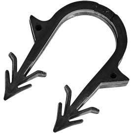 Скоба якорная STOUT для труб диам.16-20мм с двойным гарпуном, цвет черный, SMF-0004-001620