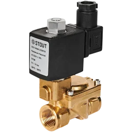 Клапан соленоидный (электромагнитный) STOUT непрямого (пилотного) действия НО 220В G1/2 SSV-0040-220015