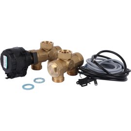 Комплект трехходового клапана STOUT для котла + бойлера 3/4 Kvs 4,4 м3/ч, SFB-0001-000001