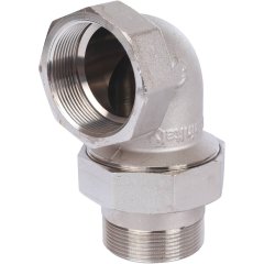 Разъемное угловое соединение STOUT американка ВН 2 уплотнение под гайкой o-ring кольцо, никелированное, SFT-0057-000002