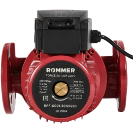 Насос циркуляционный фланцевый трехскоростной ROMMER 50-120F 220V