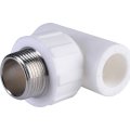 Тройник Политэк 20x3/4 с наружной резьбой для полипропиленовых труб под сварку (цвет белый), 9510002034