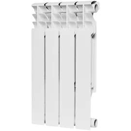 Радиатор биметаллический ROMMER Plus BM 500 4 секций боковое подключение (RAL9016)
