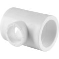 Тройник переходной Политэк 63х40х63 для полипропиленовых труб под сварку (цвет белый)