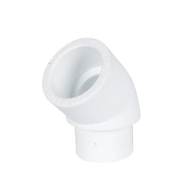 Угольник Политэк d=25 45* внутр./наруж.  для полипропиленовых труб под сварку (цвет белый), 9422002545