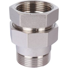 Разъемное соединение STOUT американка ВН 1 1/4 никелированное, уплотнение под гайкой по плоскости, SFT-0045-000114