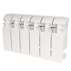 Радиатор алюминиевый Global VOX- R 200 6 секций боковое подключение (белый RAL 9010), VX02001006