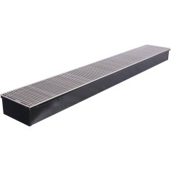 Внутрипольный конвектор STOUT SCN-1100 110х240х1600 (Решётка роликовая) правое подключение, SCN-1100-1124160