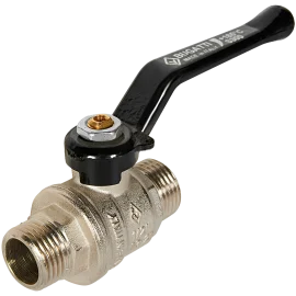 Кран шаровой BUGATTI Oregon (ручка-рычаг алюминий) нар-нар резьба 1/2