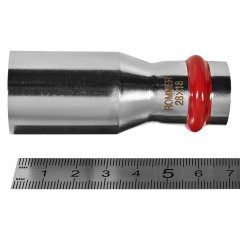 Муфта ROMMER переходная НПр-ВПр, 28х18, из нержавеющей стали прессовой, RSS-1020-002818